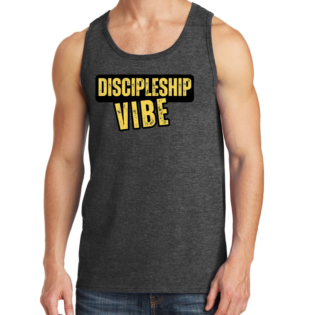 Mens Fitness Tank Top Graphic T-shirt Discipleship Vibe
