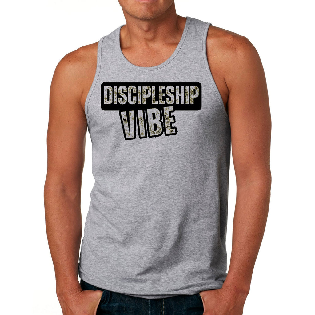 Mens Fitness Tank Top Graphic T-shirt Discipleship Vibe