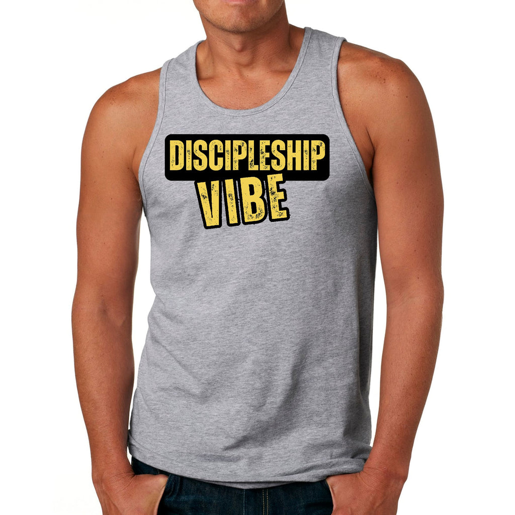 Mens Fitness Tank Top Graphic T-shirt Discipleship Vibe