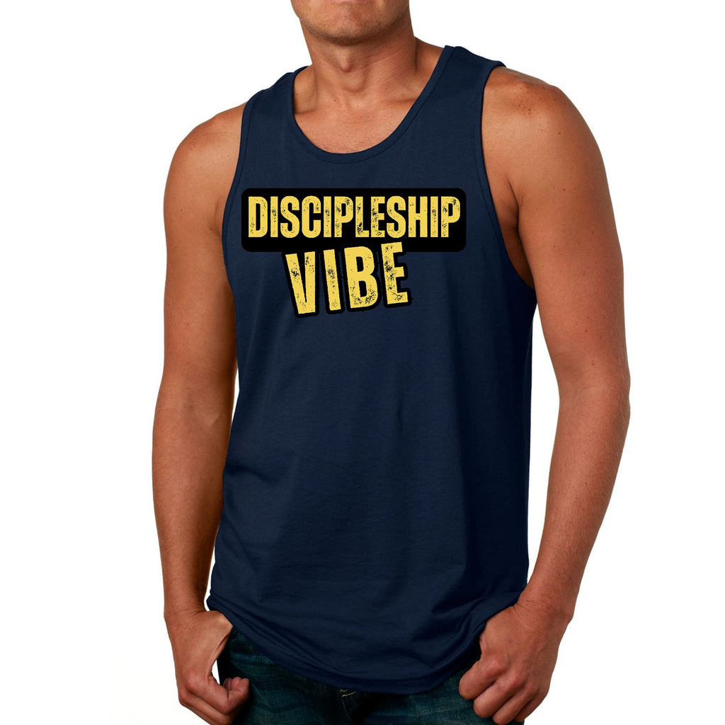 Mens Fitness Tank Top Graphic T-shirt Discipleship Vibe