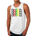 Mens Fitness Tank Top Graphic T-shirt Faith Stack Multicolor Black