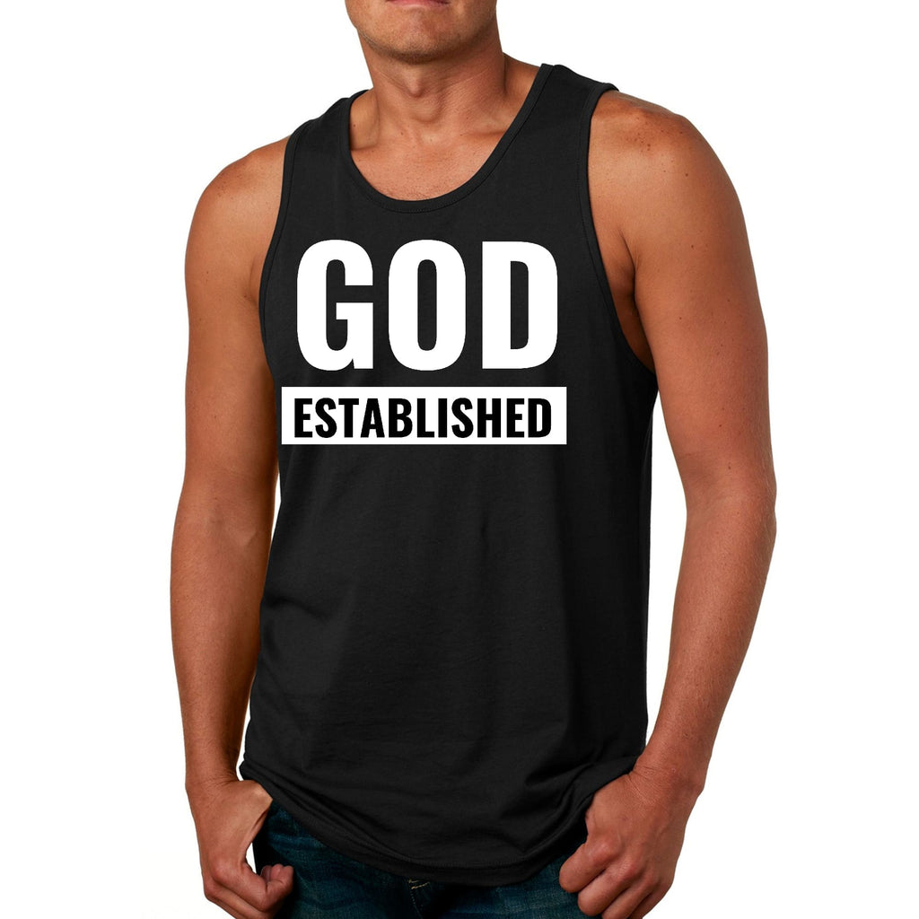 Mens Fitness Tank Top Graphic T-shirt God Established
