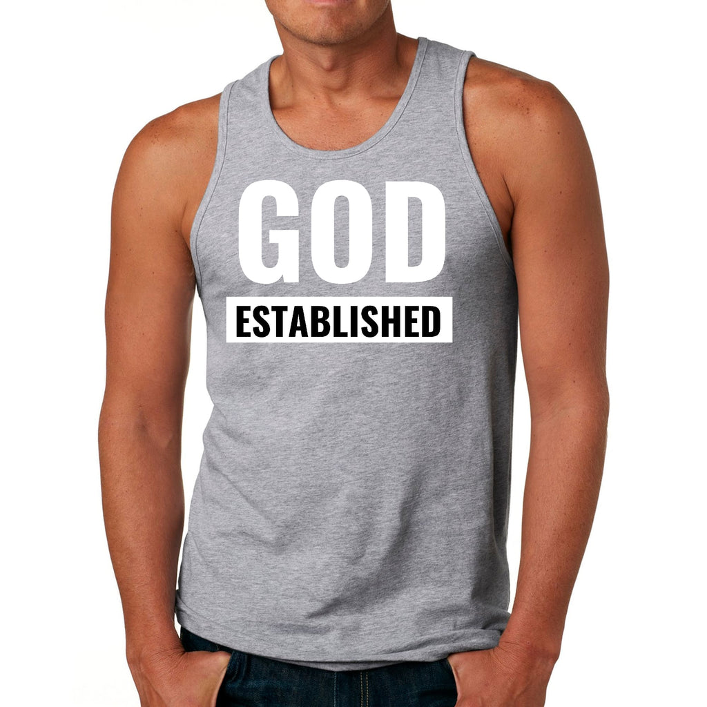 Mens Fitness Tank Top Graphic T-shirt God Established