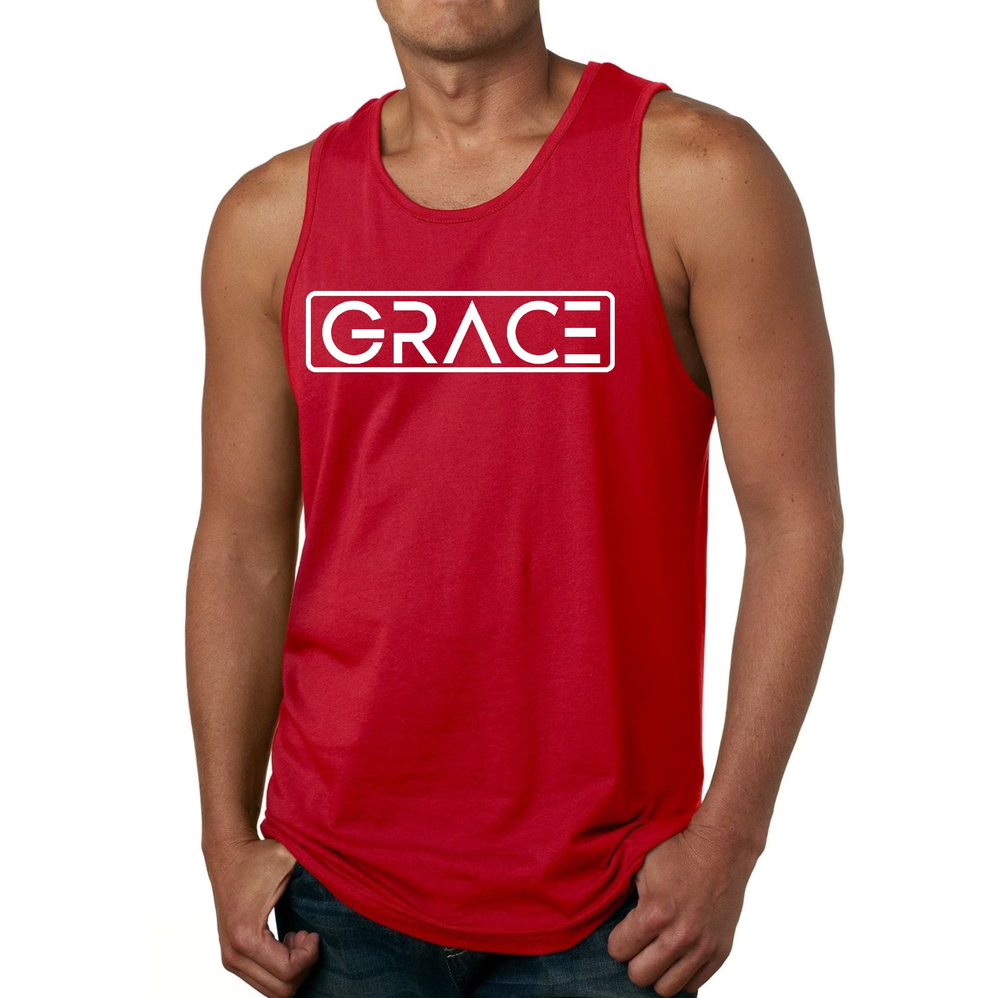 Mens Fitness Tank Top Graphic T-shirt Grace