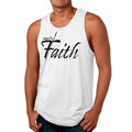 Mens Fitness Tank Top Graphic T-shirt Inspire Faith Black Print