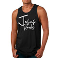 Mens Fitness Tank Top Graphic T-shirt Jesus Rocks Print