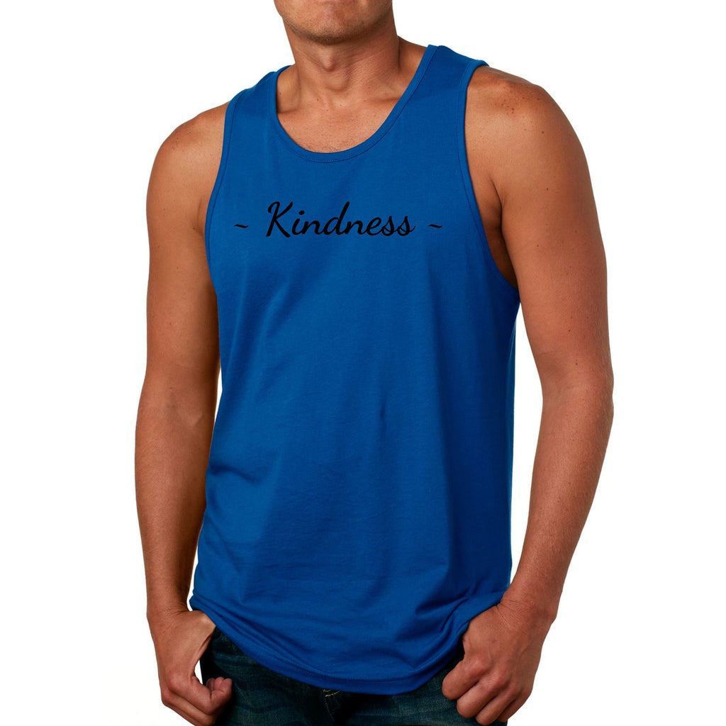 Mens Fitness Tank Top Graphic T-shirt Kindness Black Print