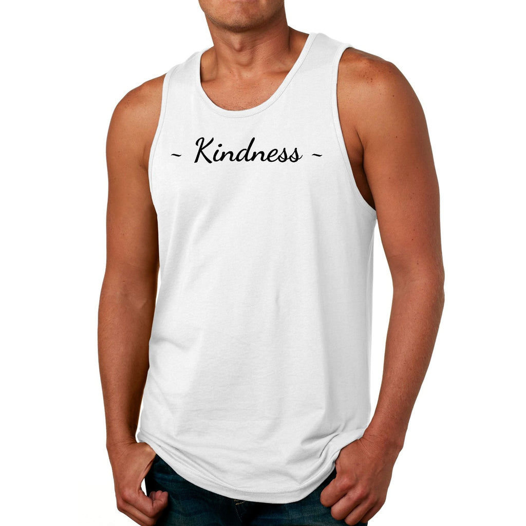 Mens Fitness Tank Top Graphic T-shirt Kindness Black Print