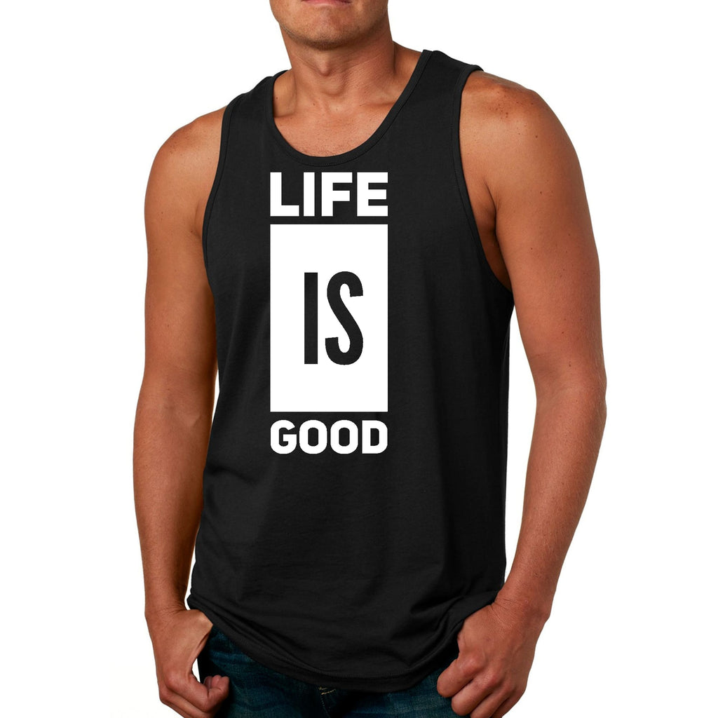 Mens Fitness Tank Top Graphic T-shirt Life is Good