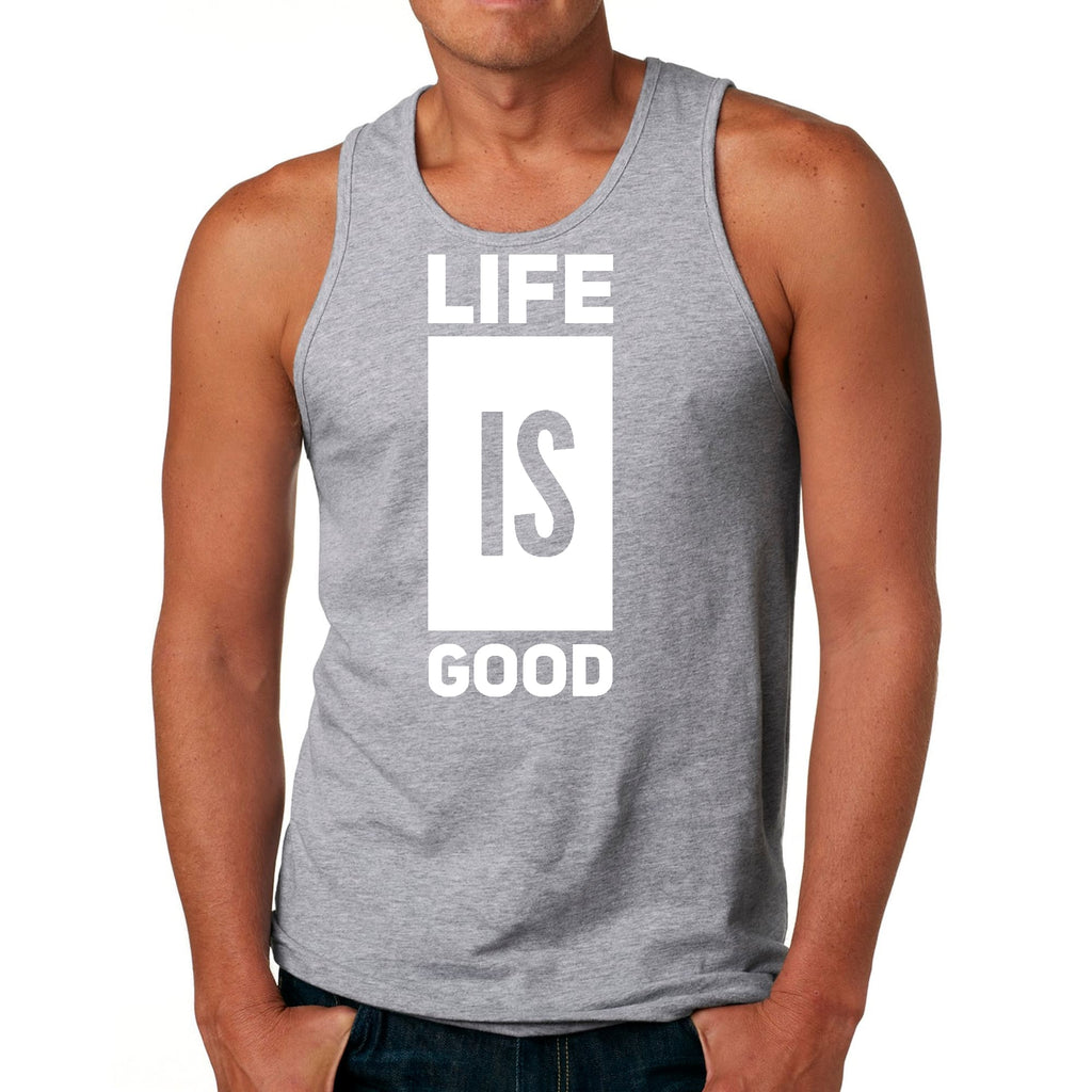 Mens Fitness Tank Top Graphic T-shirt Life is Good