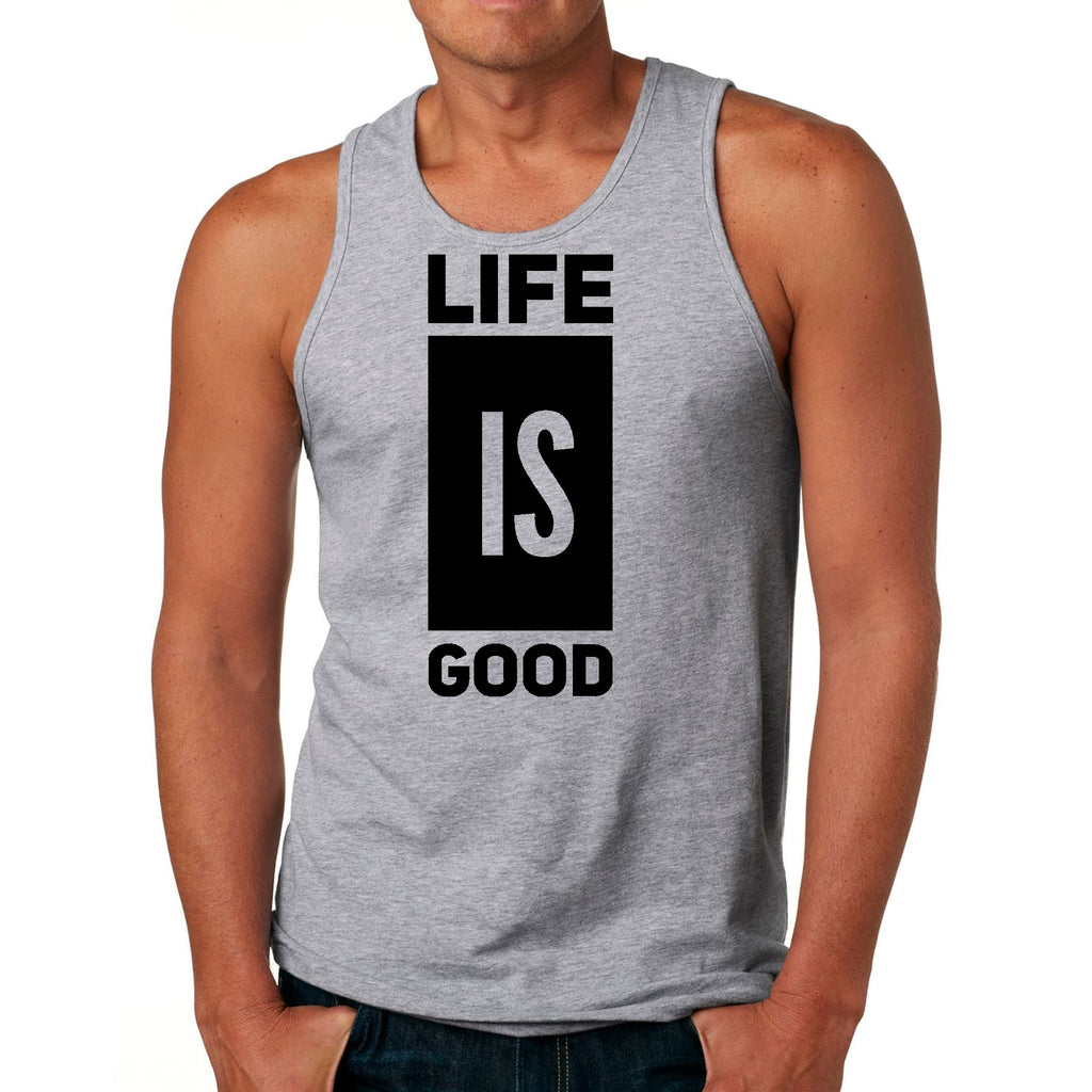 Mens Fitness Tank Top Graphic T-shirt Life is Good