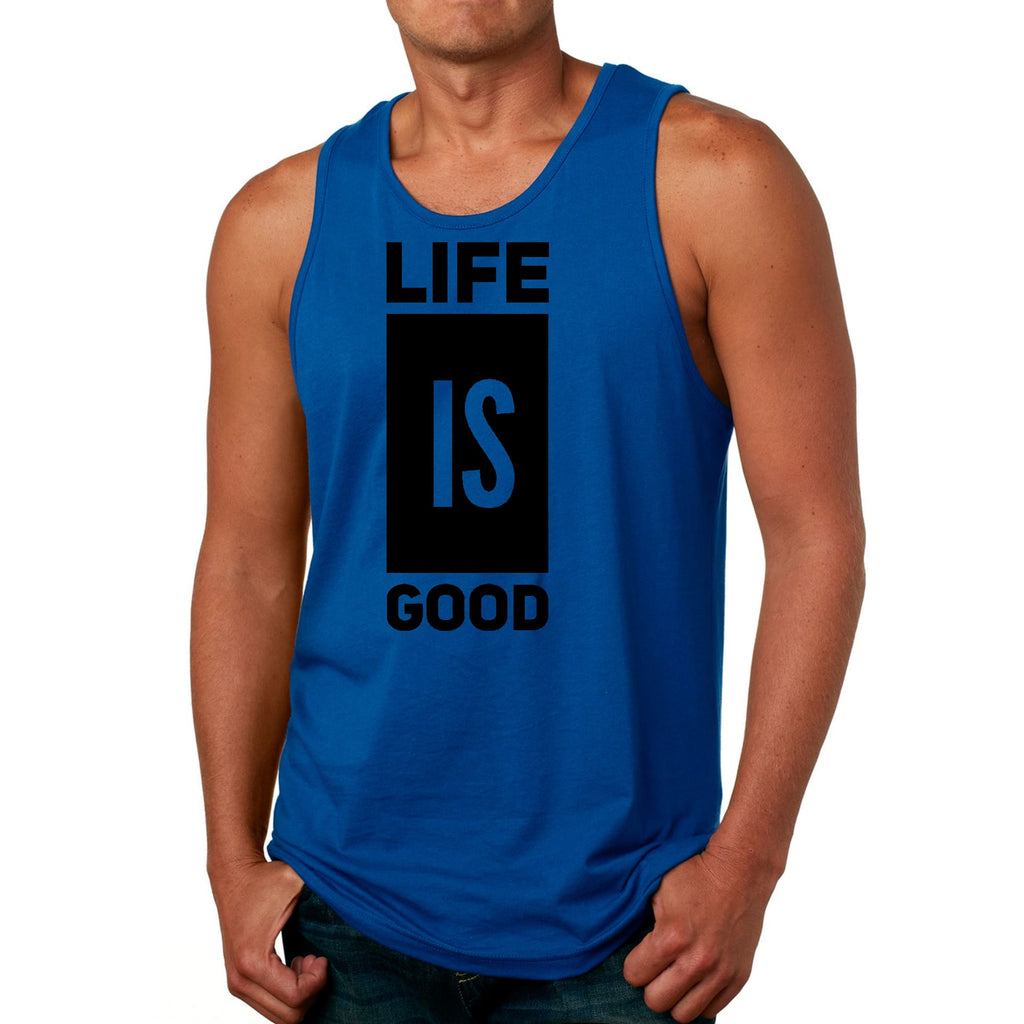 Mens Fitness Tank Top Graphic T-shirt Life is Good