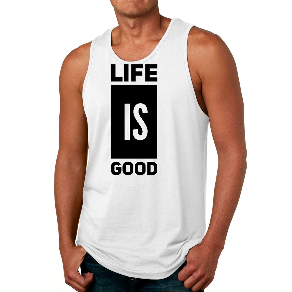 Mens Fitness Tank Top Graphic T-shirt Life is Good