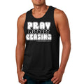 Mens Fitness Tank Top Graphic T-shirt Pray Without Ceasing