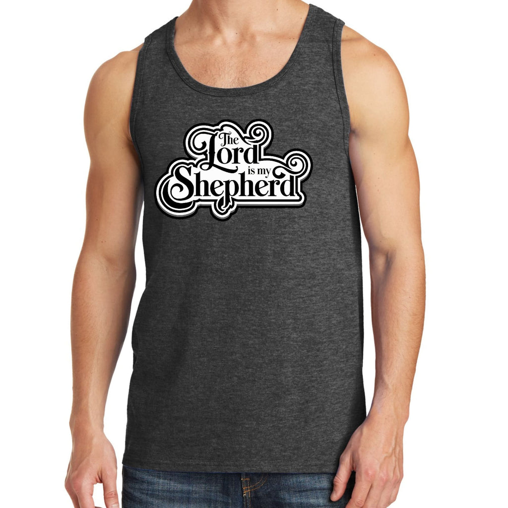 Mens Fitness Tank Top Graphic T-shirt the Lord is my Shepherd