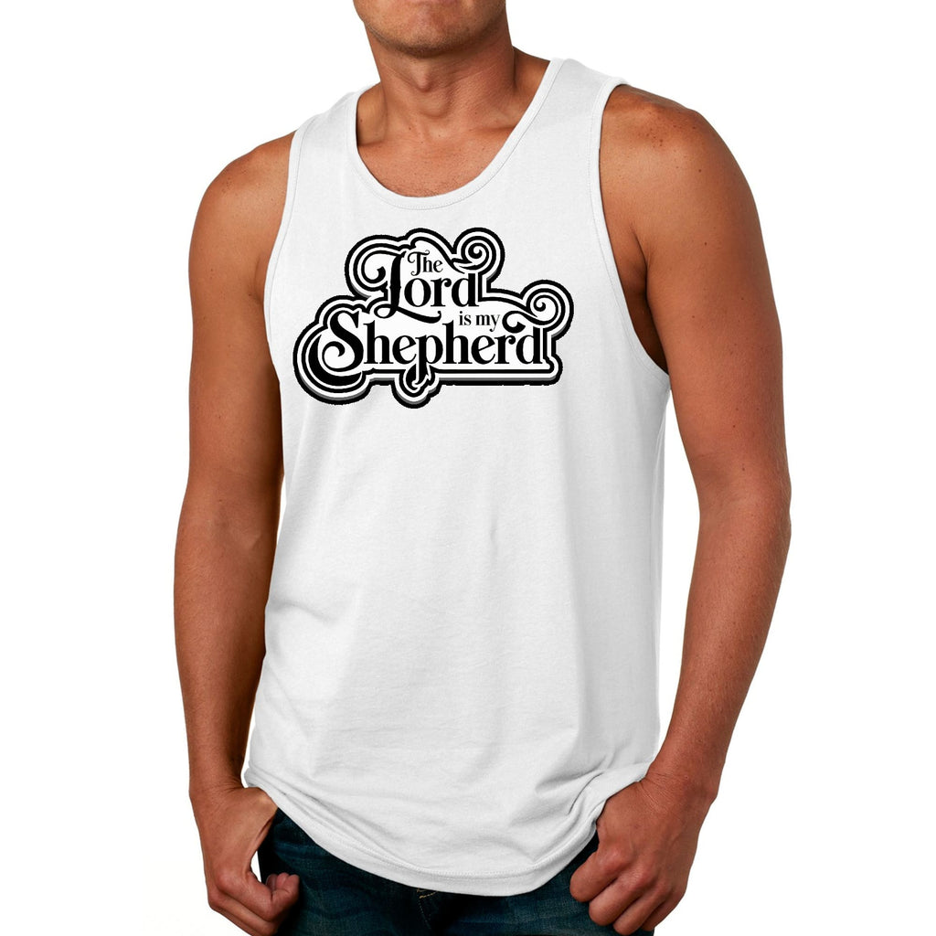 Mens Fitness Tank Top Graphic T-shirt the Lord is my Shepherd