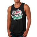 Mens Fitness Tank Top Graphic T-shirt the Lord is my Strength