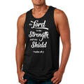 Mens Fitness Tank Top Graphic T-shirt the Lord is my Strength