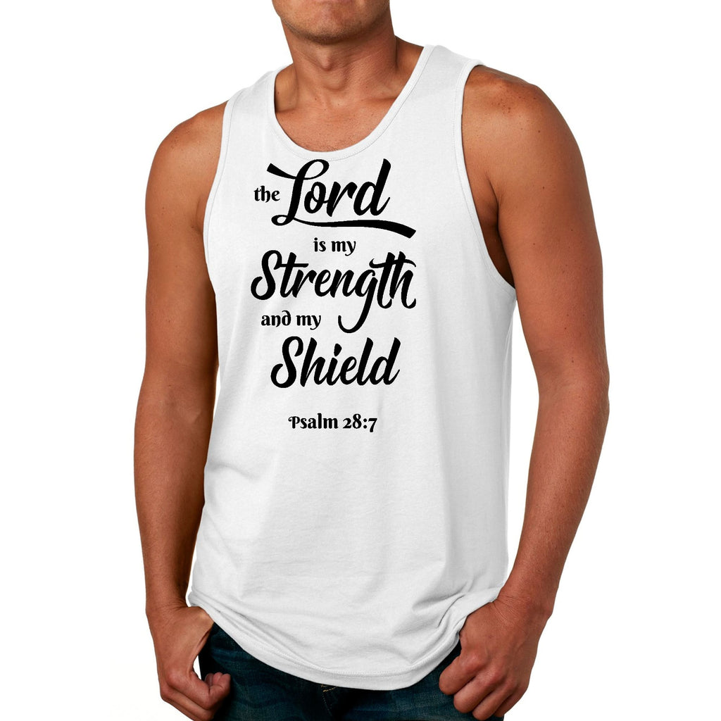 Mens Fitness Tank Top Graphic T-shirt the Lord is my Strength