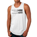 Mens Fitness Tank Top Graphic T-shirt Think on these Things Black