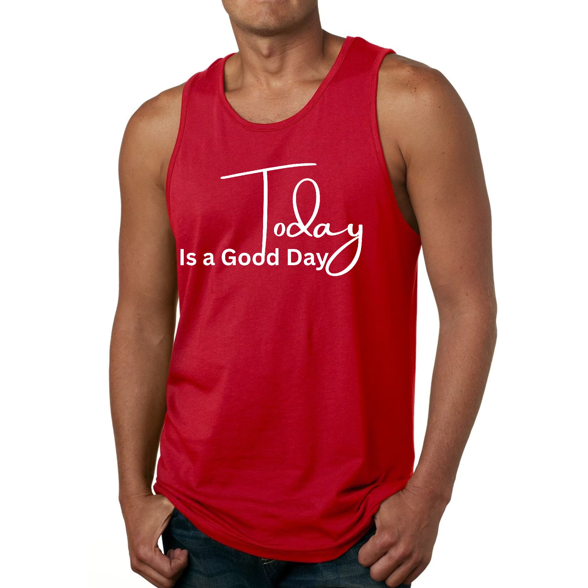 Mens Fitness Tank Top Graphic T-shirt Today is a Good Day
