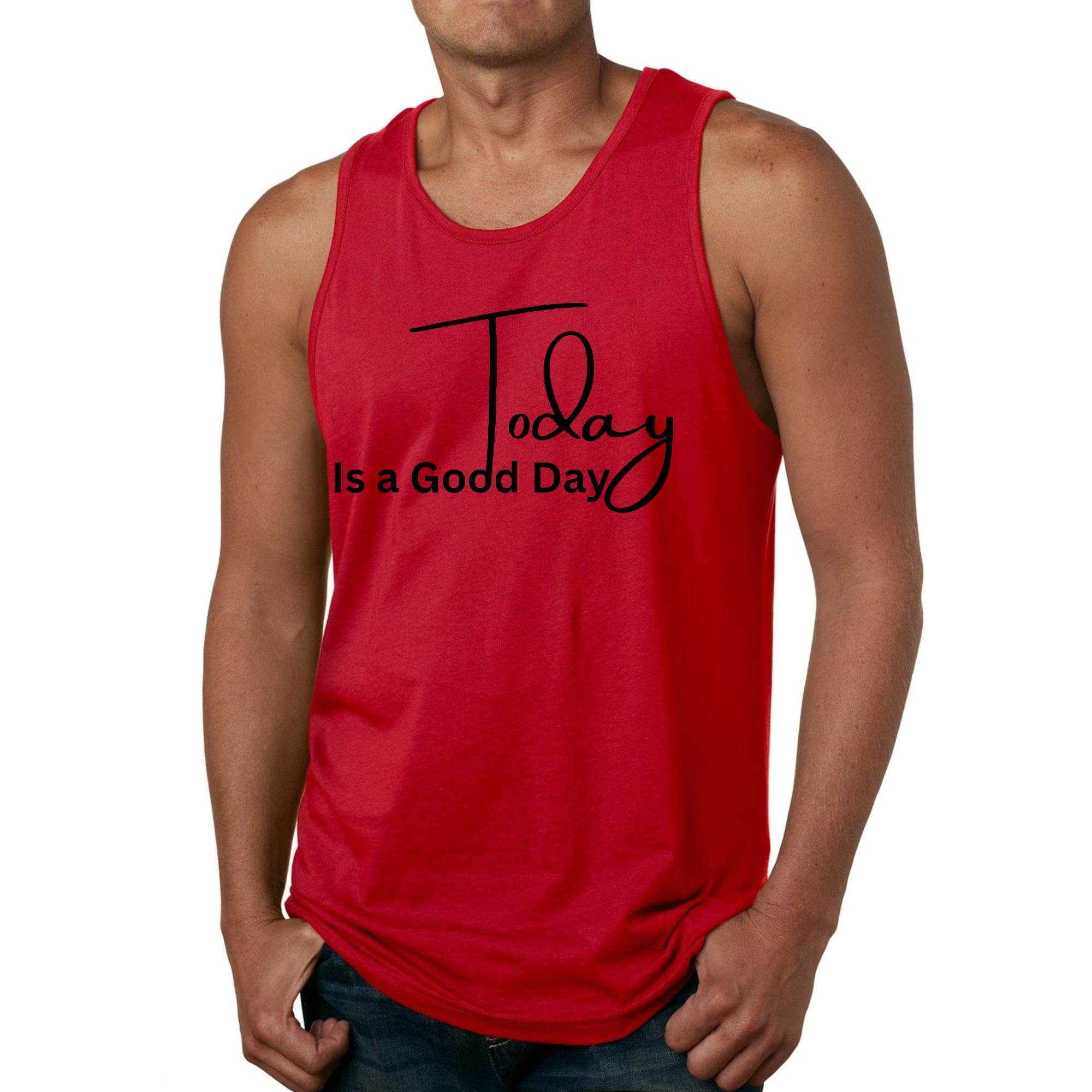Mens Fitness Tank Top Graphic T-shirt Today is a Good Day