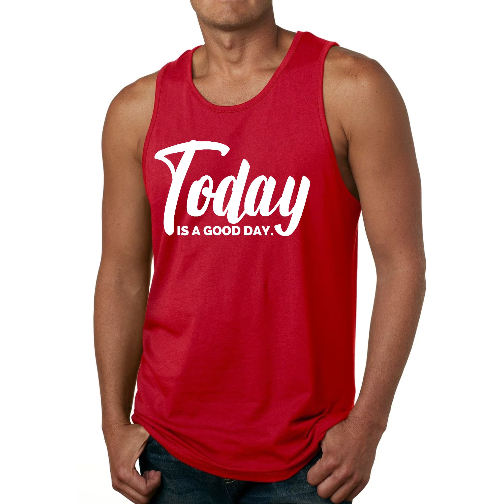 Mens Fitness Tank Top Graphic T-shirt Today is a Good Day