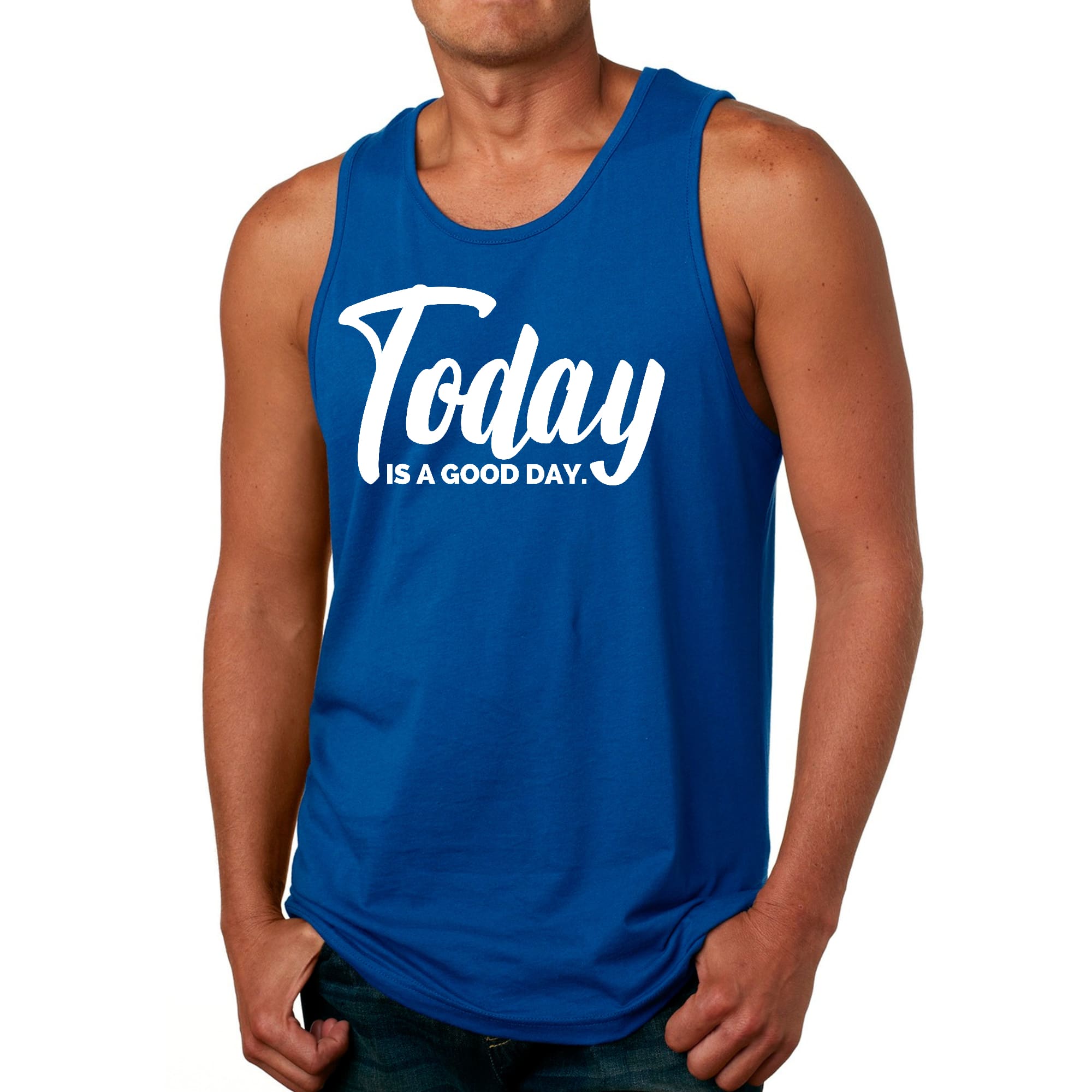 Mens Fitness Tank Top Graphic T-shirt Today is a Good Day