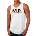 Mens Fitness Tank Top Graphic T-shirt Vip Exclusive Black and Beige -