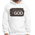 Mens Graphic Hoodie All Glory Belongs to God - Brown