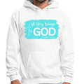 Mens Graphic Hoodie All Glory Belongs to God Christian Illustration