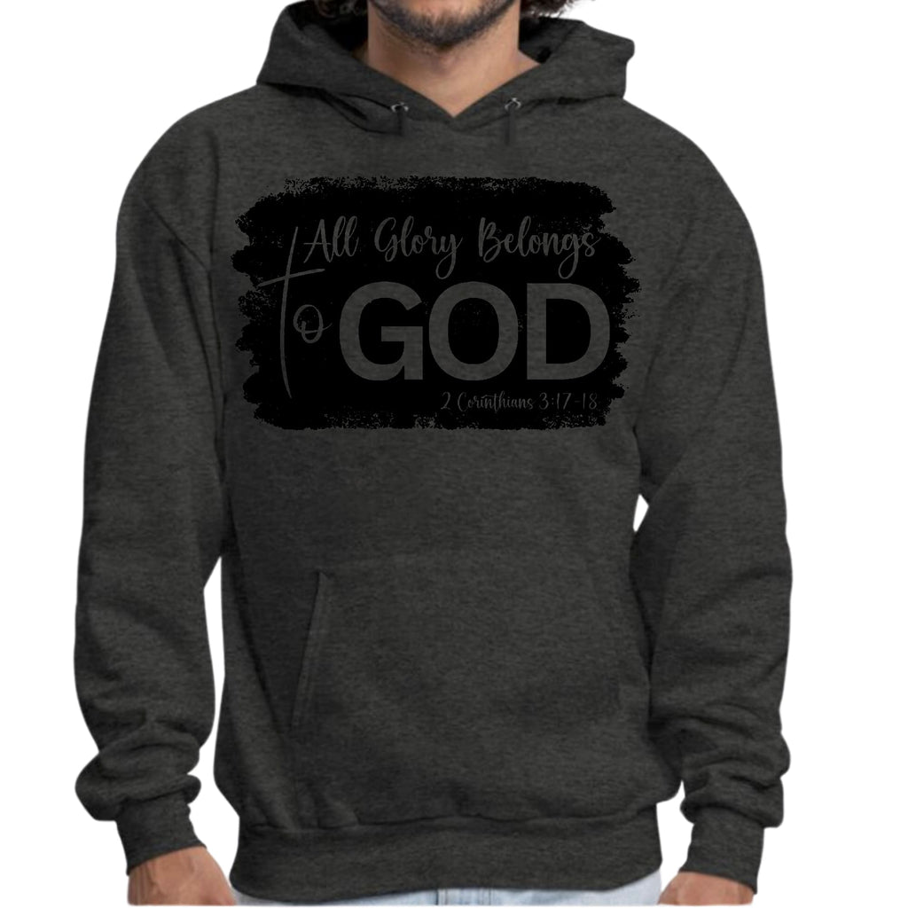 Mens Graphic Hoodie All Glory Belongs to God Print