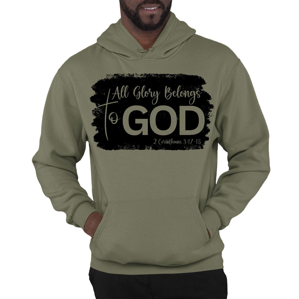Mens Graphic Hoodie All Glory Belongs to God Print