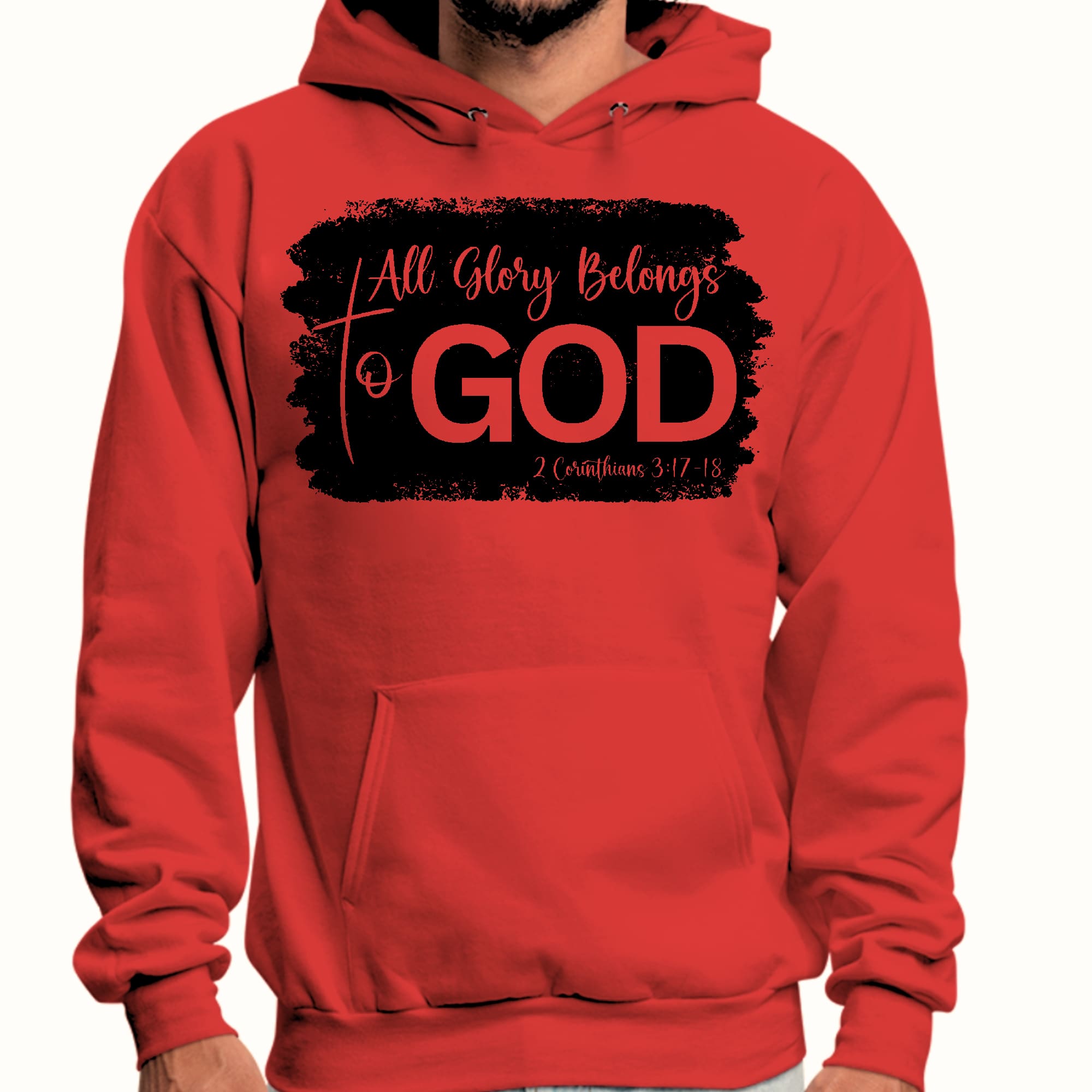 Mens Graphic Hoodie All Glory Belongs to God Print
