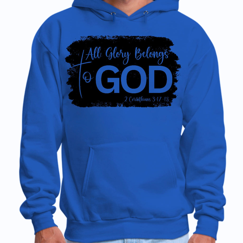 Mens Graphic Hoodie All Glory Belongs to God Print