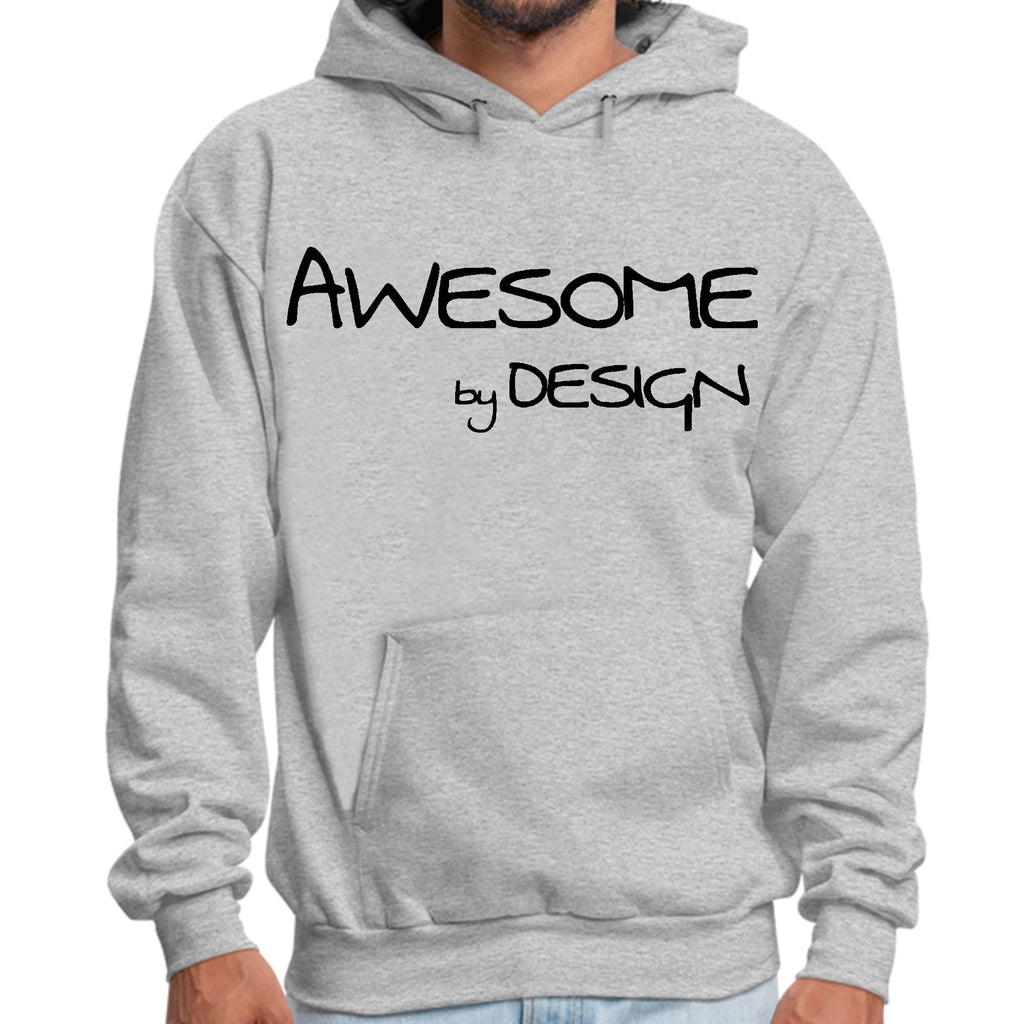 Mens Graphic Hoodie Awesome by Design Black Print