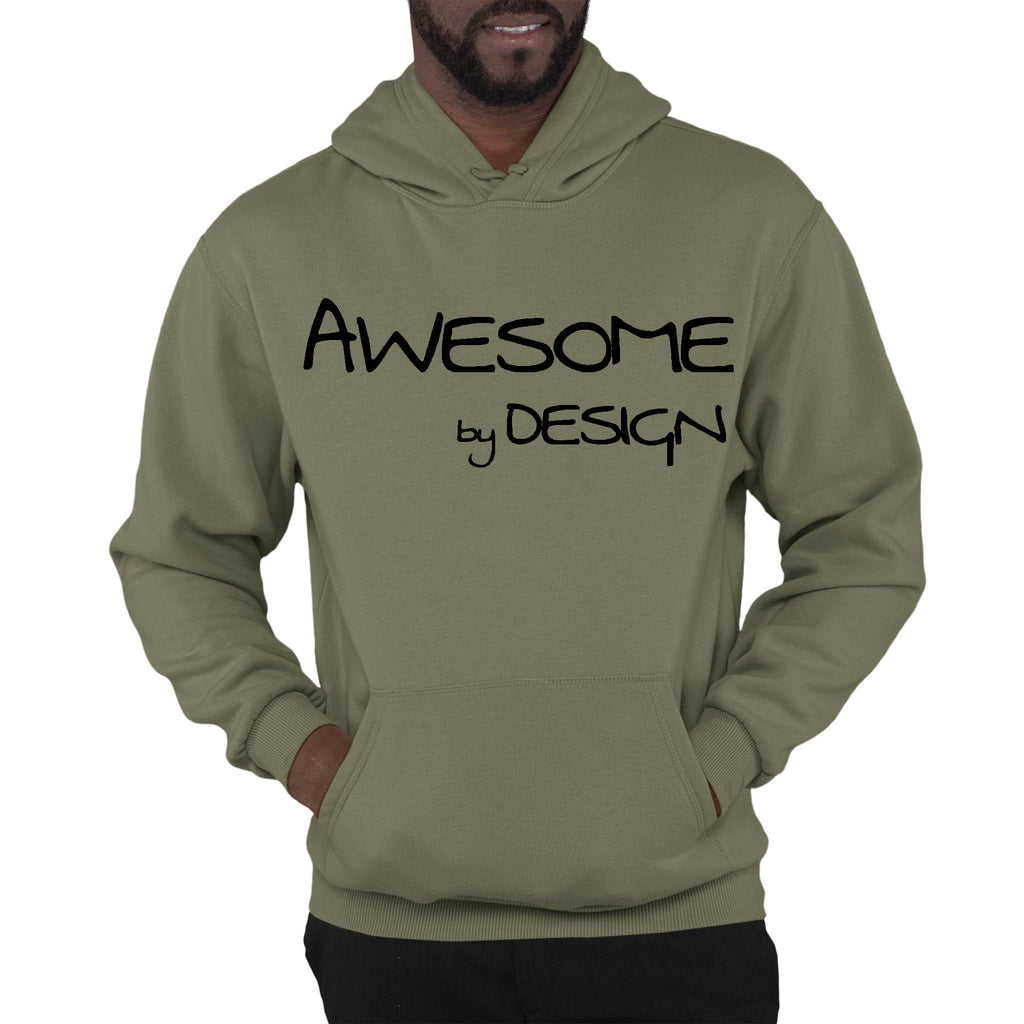 Mens Graphic Hoodie Awesome by Design Black Print