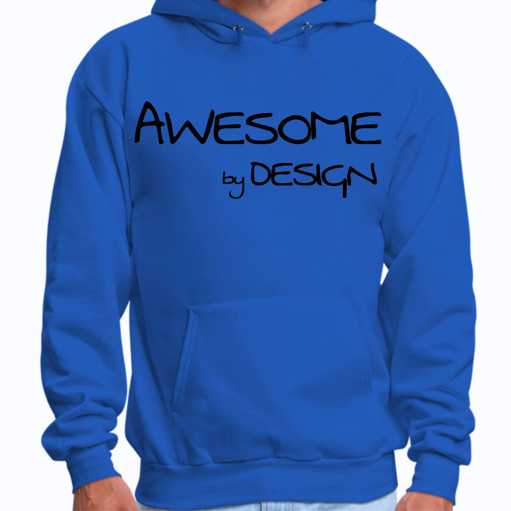 Mens Graphic Hoodie Awesome by Design Black Print