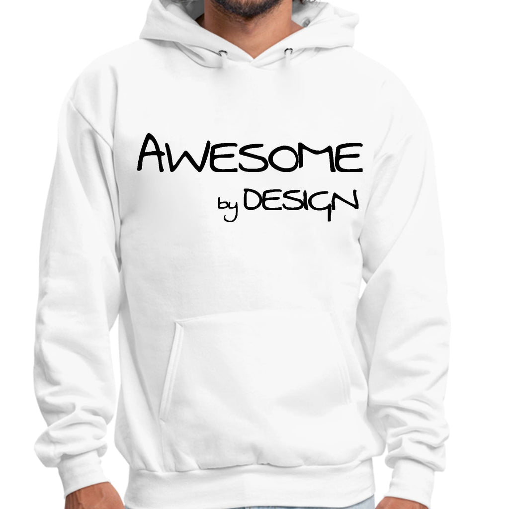 Mens Graphic Hoodie Awesome by Design Black Print