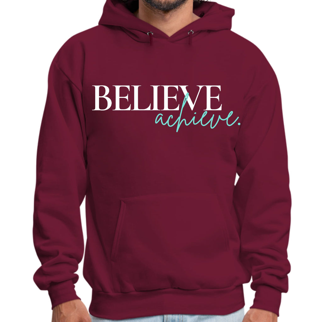 Mens Graphic Hoodie Believe and Achieve