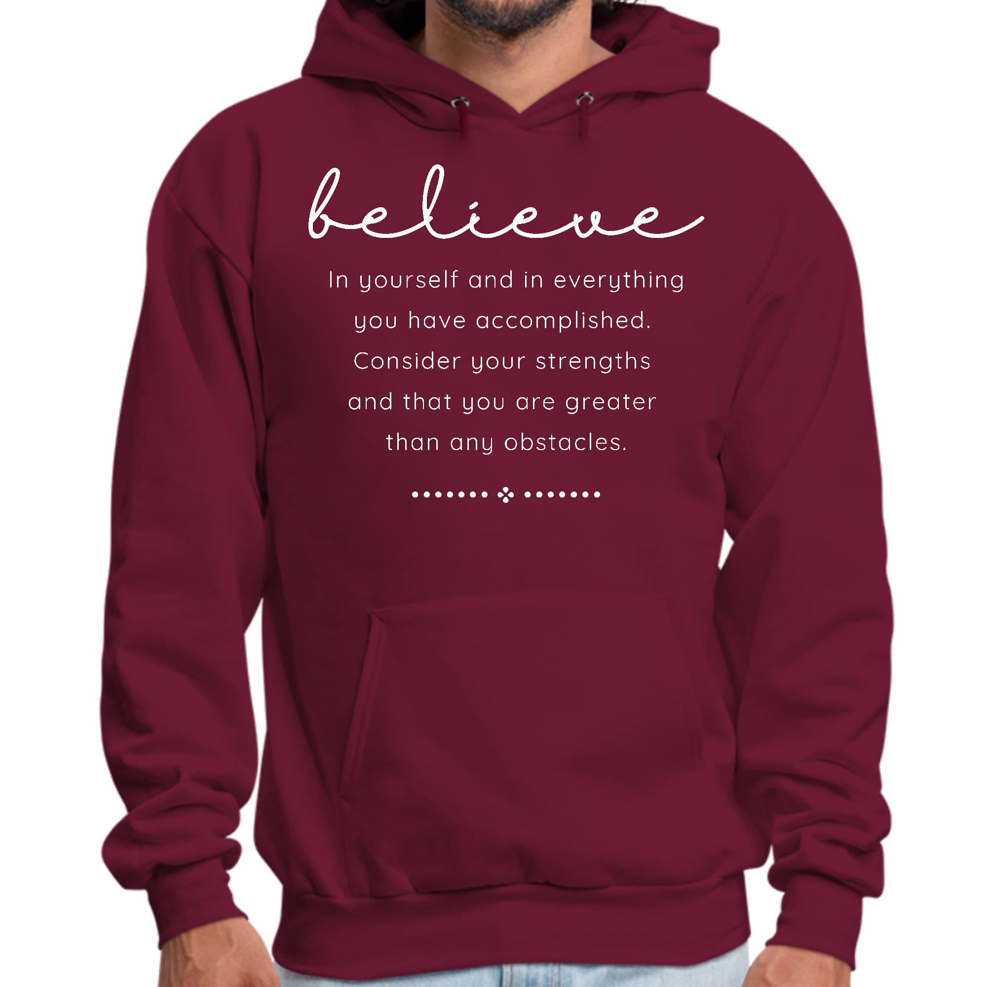 Mens Graphic Hoodie Believe in Yourself