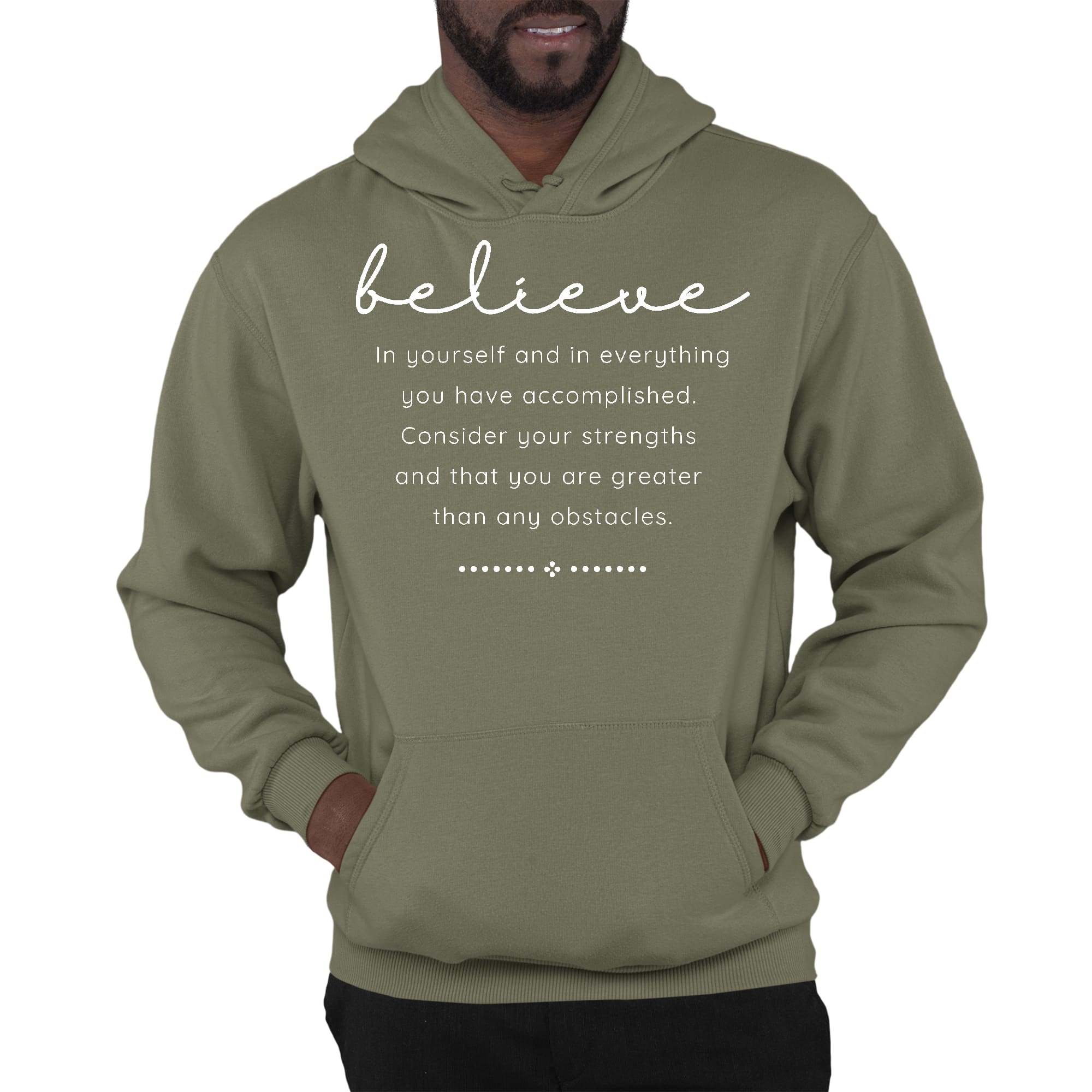 Mens Graphic Hoodie Believe in Yourself