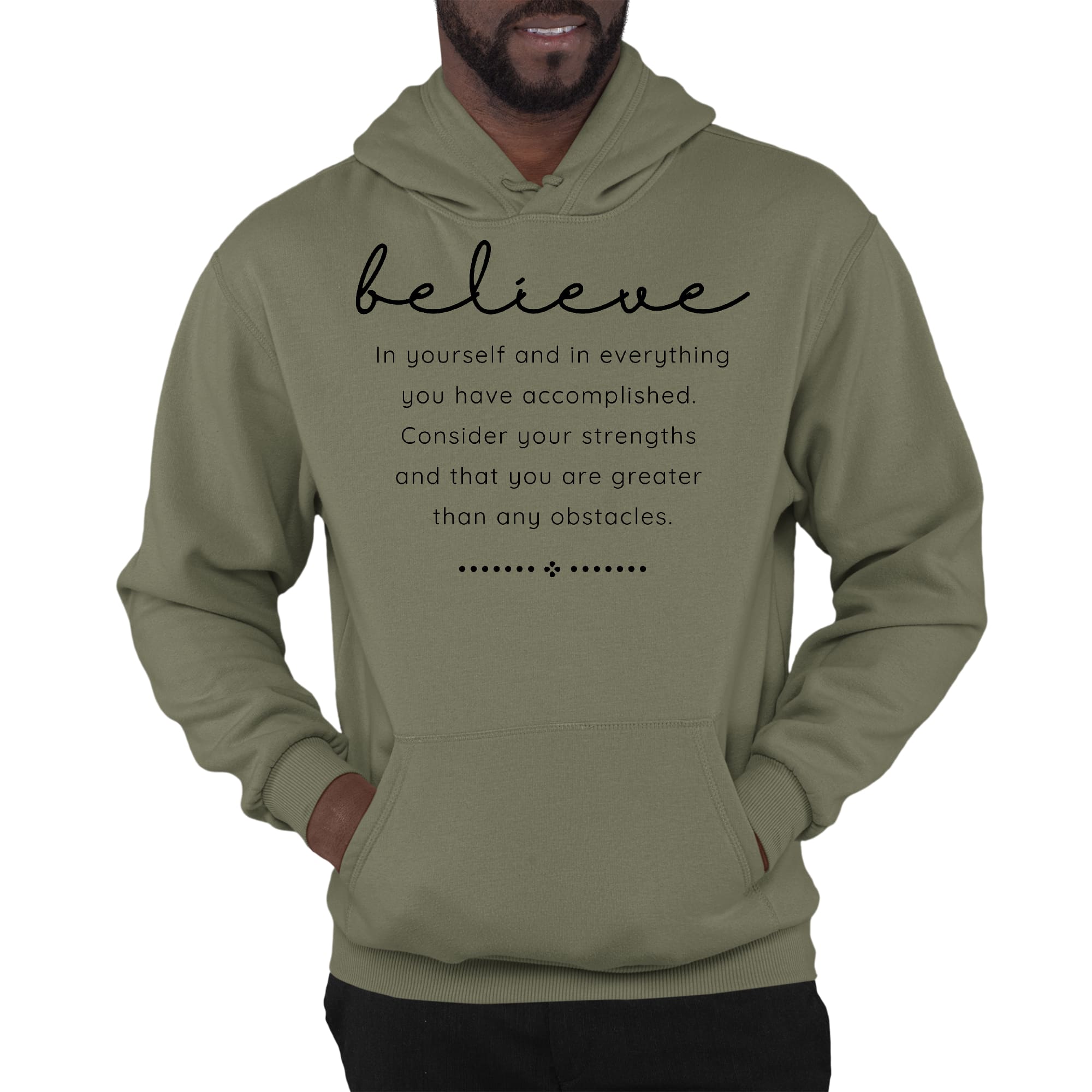 Mens Graphic Hoodie Believe in Yourself