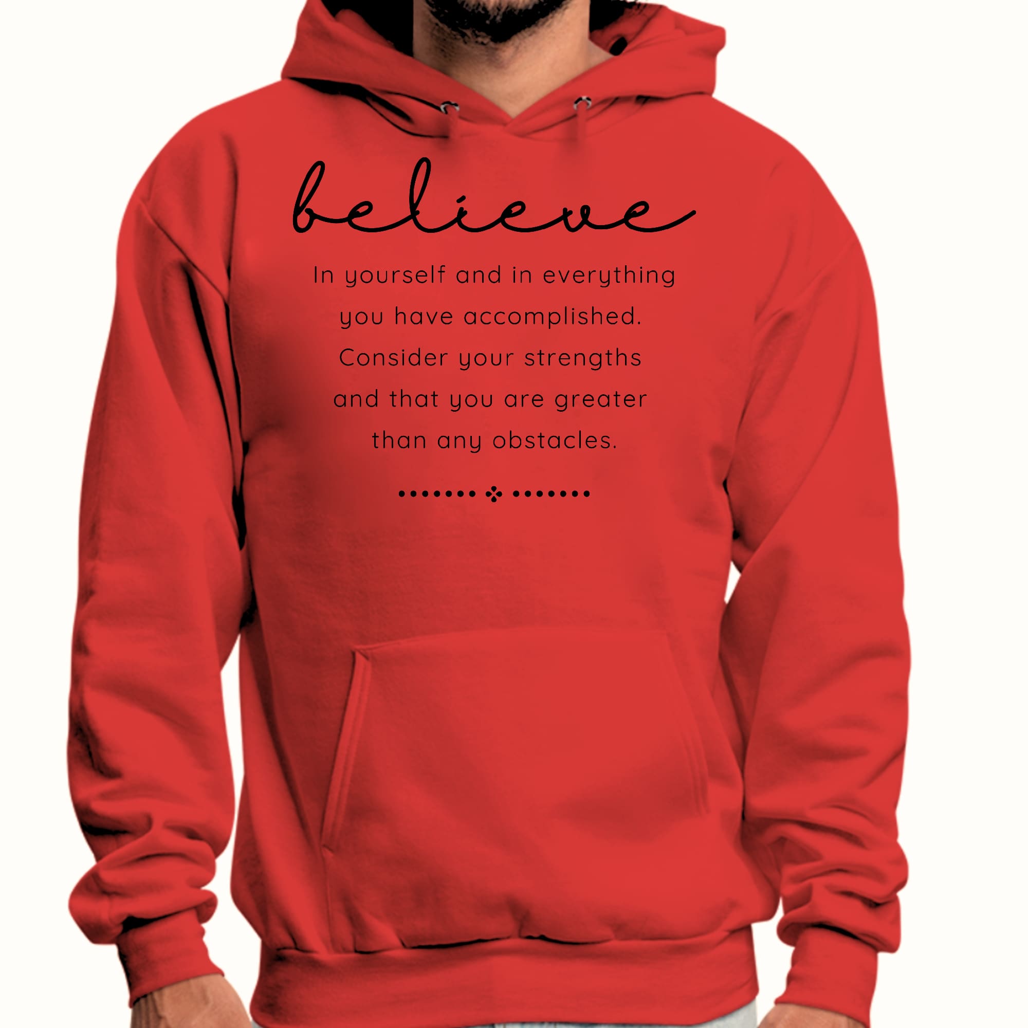 Mens Graphic Hoodie Believe in Yourself