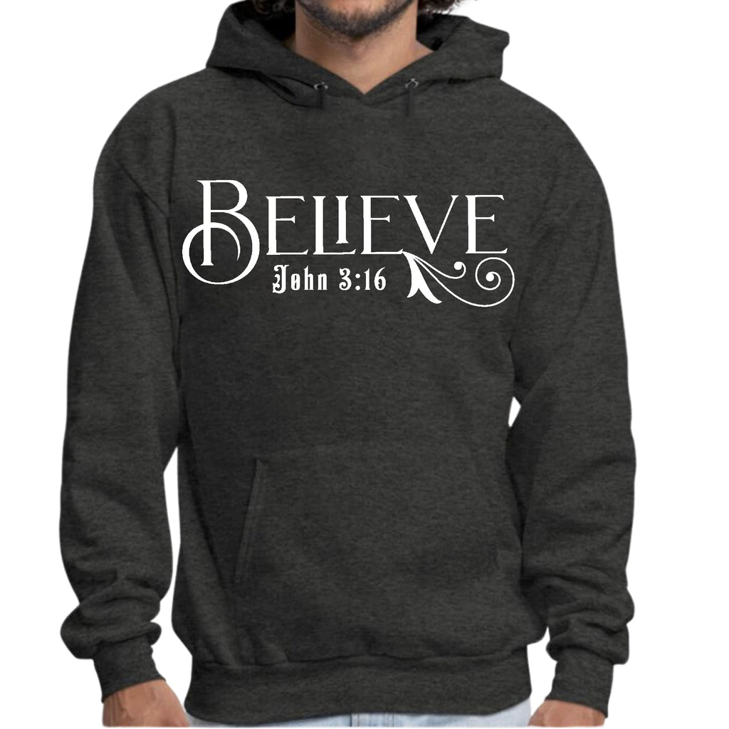 Mens Graphic Hoodie Believe John 3:16