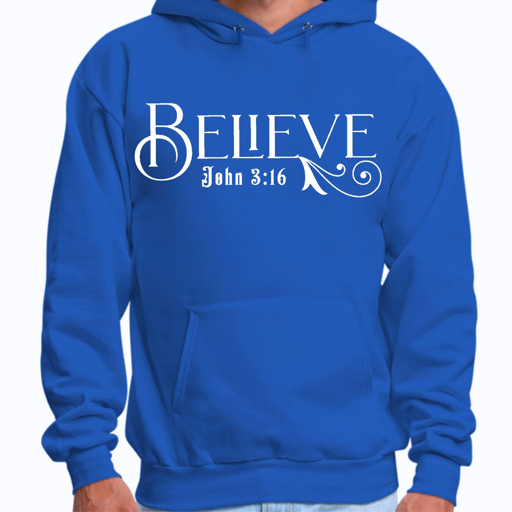 Mens Graphic Hoodie Believe John 3:16