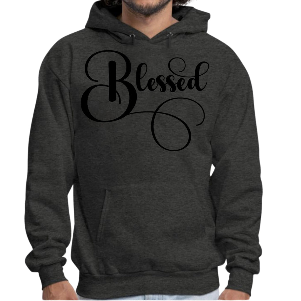 Mens Graphic Hoodie Blessed Black Graphic Illustration