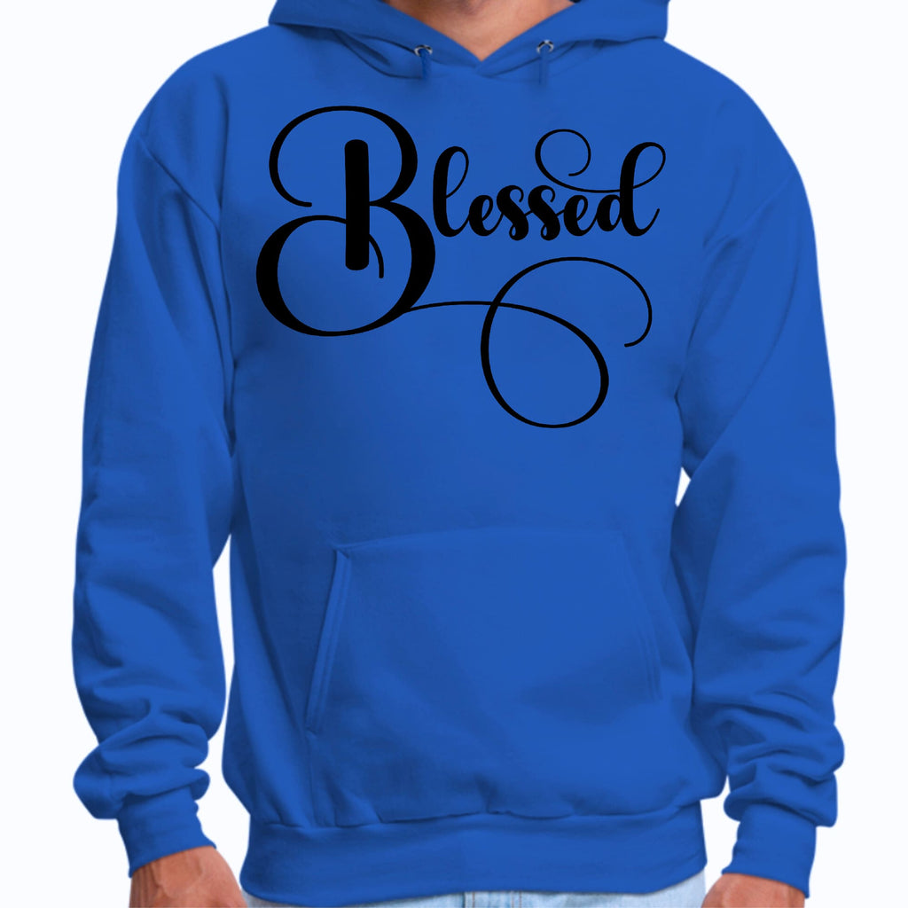 Mens Graphic Hoodie Blessed Black Graphic Illustration