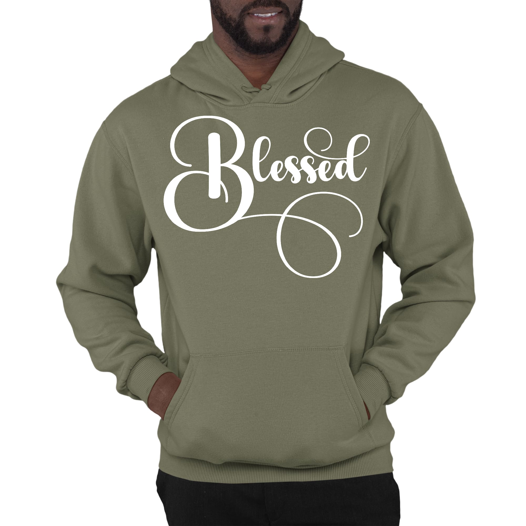 Mens Graphic Hoodie Blessed Graphic Illustration