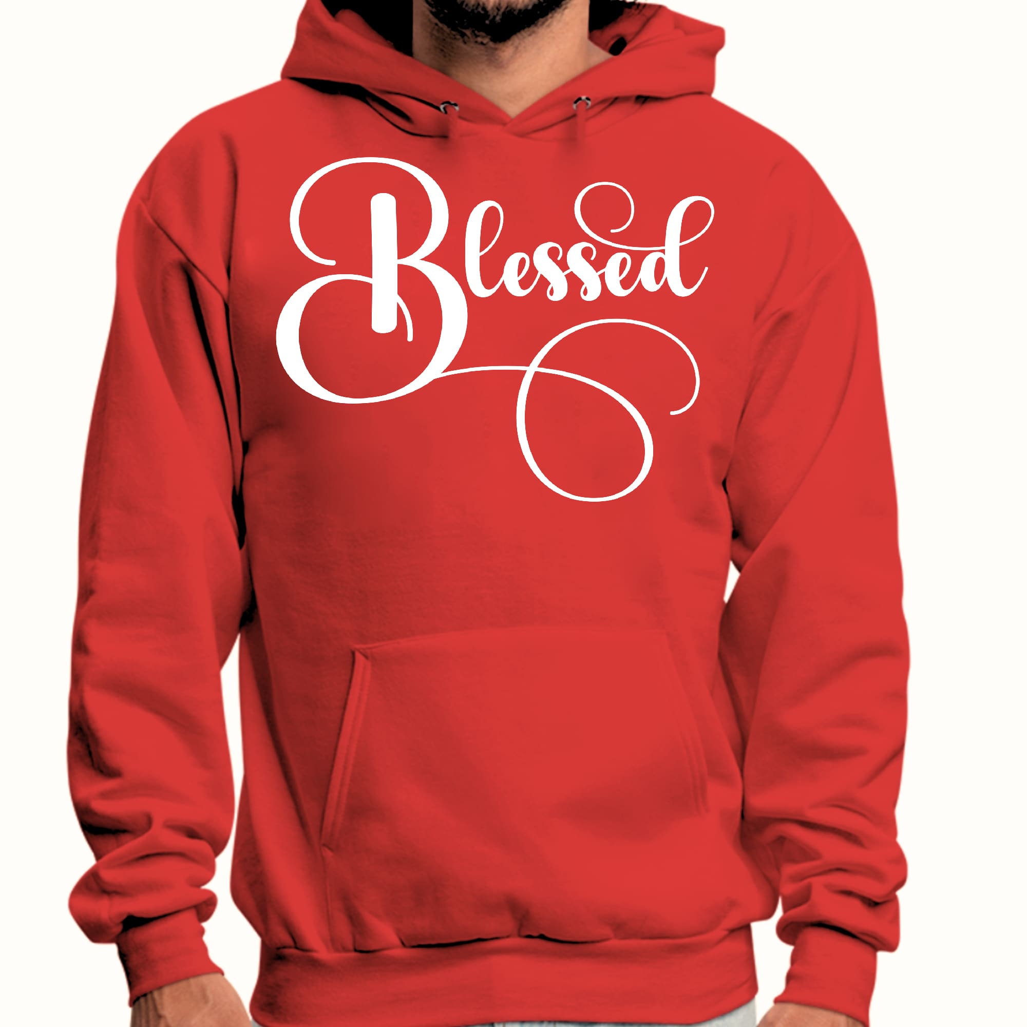 Mens Graphic Hoodie Blessed Graphic Illustration